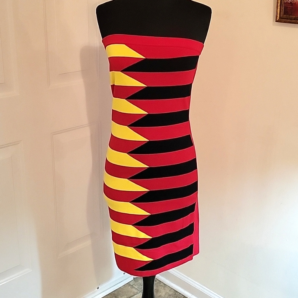 ❤️‍🔥 Beautiful Red, Yellow, and Black Dress ❤️‍🔥